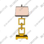Lamp-2-4-2.jpg Antique Brass Square Link LampĀ - 3D Decorative