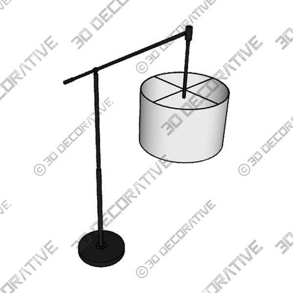 Antoninette 63″ Reading Floor Lamp - 3D Decorative