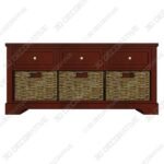 Ardina Wood Storage Bench - 3D Decorative