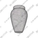 Artisan Handcrafted Ceramic Vase – Gray - 3D Decorative