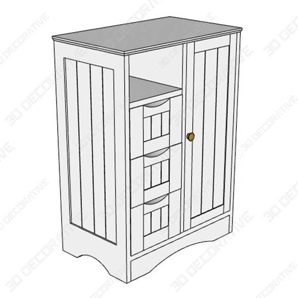 Ashland 22.05 W x 32.13 H Cabinet - 3D Decorative