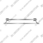 Boardwalk 24-Inch Double Towel Bar in Brushed Nickel - 3D Decorative