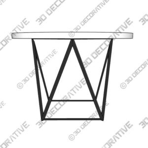 Brittingham 44” Genuine Marble Iron Dining Table Beautiful and Durable - 3D Decorative