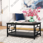 Carmeline 4 Legs Coffee Table with Storage - 3D Decorative