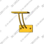 Nickel-1-8.jpg Deller 5″ Brass Shelf Bracket Nickel - 3D Decorative