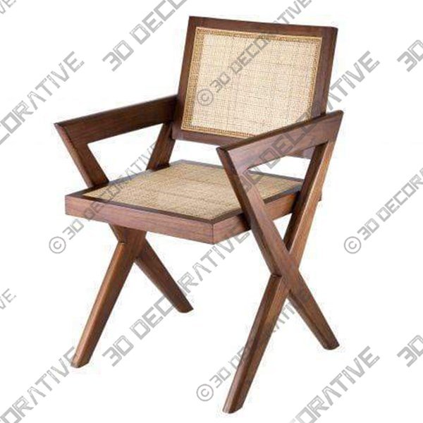 EICHHOLTZ AUGUSTIN DINING CHAIR - BROWN - 3D Decorative