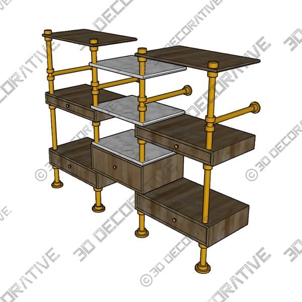 ELEMENTAL CLASSIC ETAGERE STORAGE SET - 3D Decorative