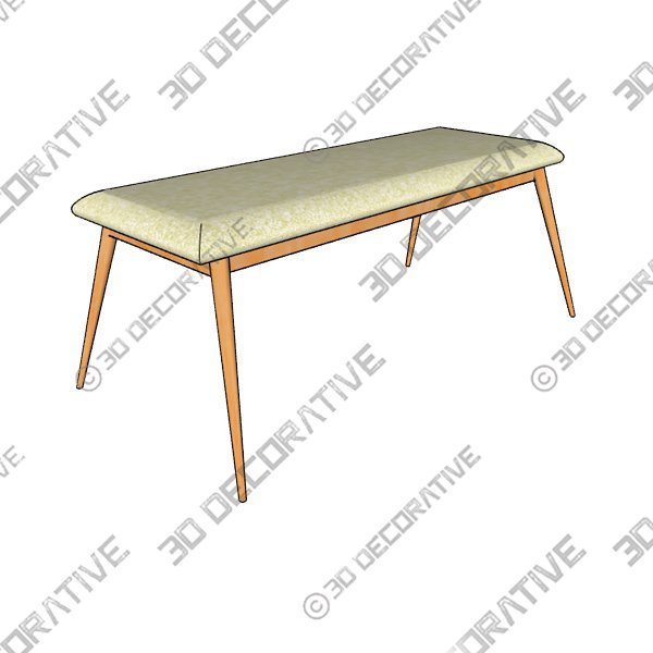 Gallman Dining Bench - 3D Decorative