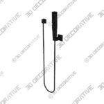 H2Okinetic® 4-Setting Wall Mount Hand Shower In Matte Black - 3D Decorative