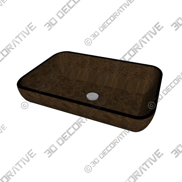 Handmade Onyx Glass Rectangular Vessel Bathroom SinkĀ - 3D Decorative