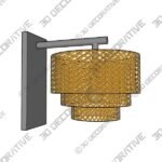 JANXLE Rattan Wall Sconce Light Vintage Wall Lamp - 3D Decorative