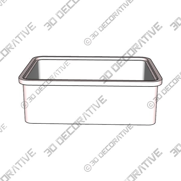 Lacava Semi-recessed porcelain Bathroom Sink - 3D Decorative
