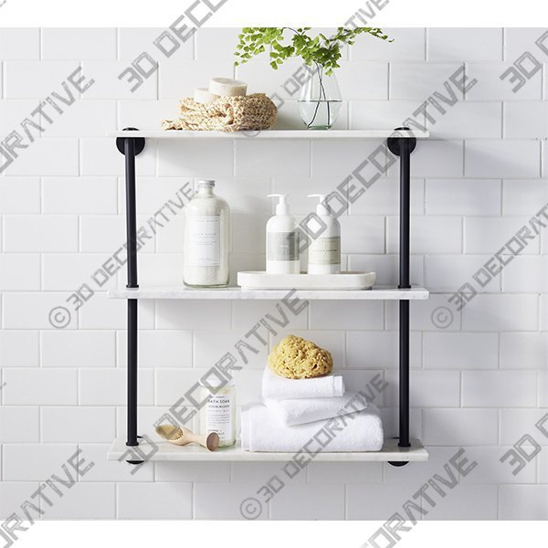 Linden Handcrafted Triple Tier Shelf - 3D Decorative