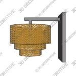 JANXLE Rattan Wall Sconce Light Vintage Wall Lamp - 3D Decorative
