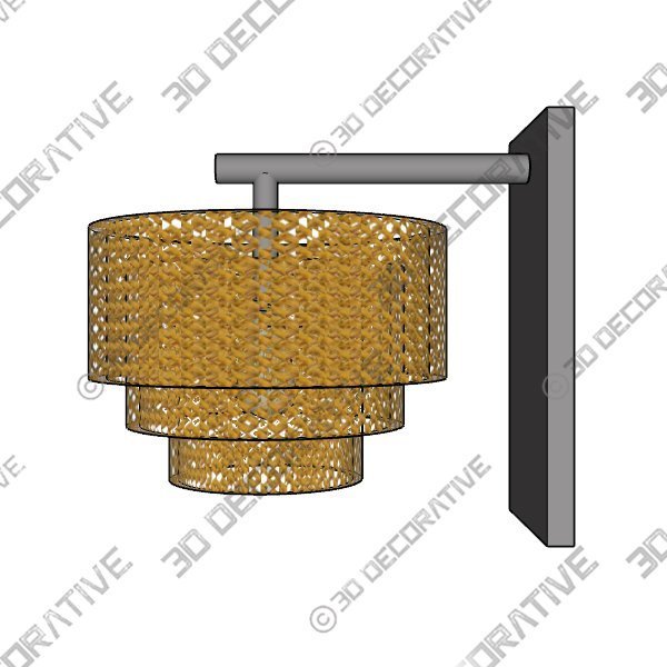 JANXLE Rattan Wall Sconce Light Vintage Wall Lamp - 3D Decorative