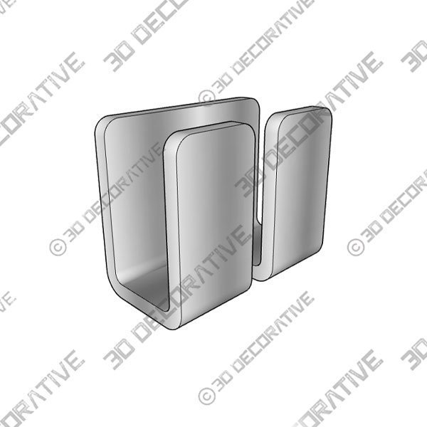 Modern Chrome Double Robe Hook - 3D Decorative