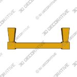 Handle-2-4.jpg 4″ MANSION SATIN BRASS HANDLE - 3D Decorative