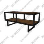 Aalanah Sled Coffee Table with Storage - 3D Decorative