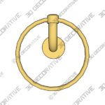 Allied Brass Remi Collection Towel Ring - 3D Decorative