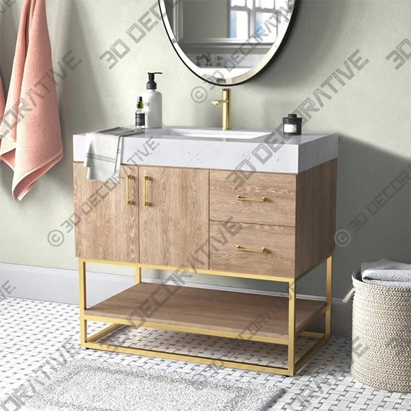 Annice 36″ Single Bathroom Vanity Set - 3D Decorative