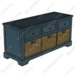 Ardina Wood Storage Bench - 3D Decorative