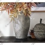 Artisan Handcrafted Ceramic Vase – Gray - 3D Decorative