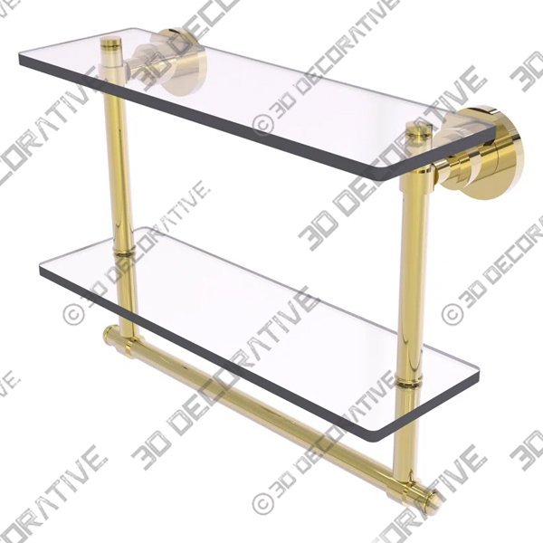 Arviso 2 Piece Tiered Shelf with Towel Bar - 3D Decorative