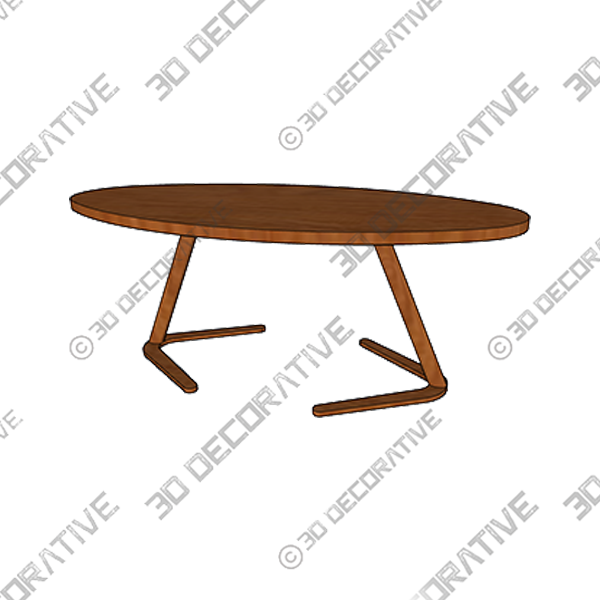 Bardem Solid Wood Abstract Coffee TableĀ - 3D Decorative