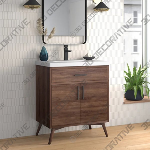 Binford 30″ Single Bathroom Vanity Set - 3D Decorative