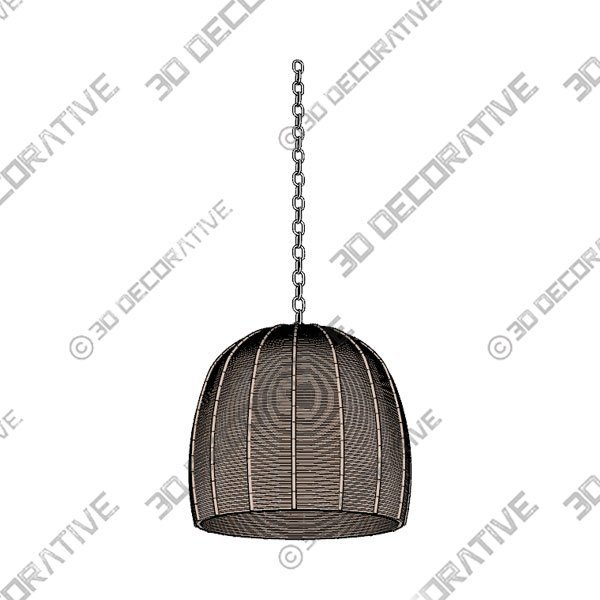 Cambria Rattan Pendant - 3D Decorative