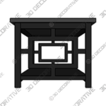 Carmeline 4 Legs Coffee Table with Storage - 3D Decorative