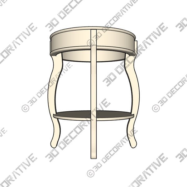 Cayuga 24” Tall End Table - 3D Decorative