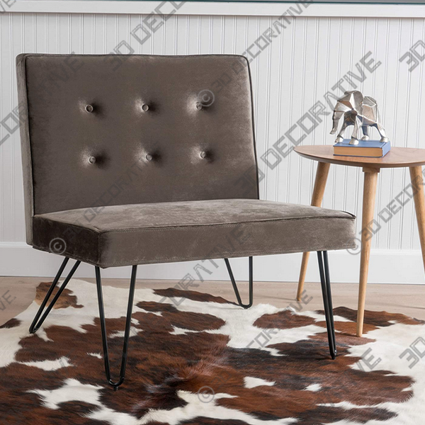 Christopher Knight Home Darrow Velvet Modern Armless ChairĀ - 3D Decorative