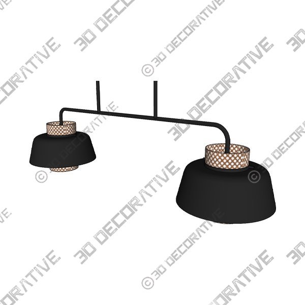 Colin Perforated Metal 2-Light Pendant - 3D Decorative