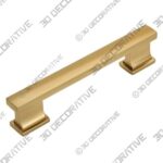 Pull-5-1-1.jpg Cosmas 702-4GC Gold Champagne Contemporary Cabinet Pull - 4" Hole Spacing - 3D Decorative