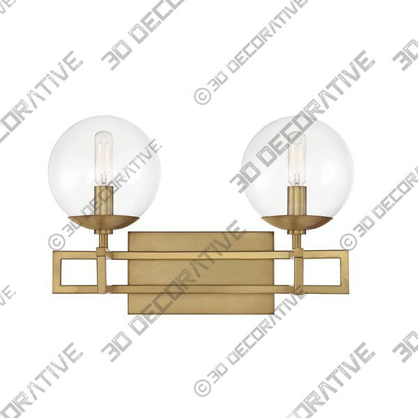 Crosby 16 Inch 2 Light Bath Vanity Light by Savoy House - 3D Decorative