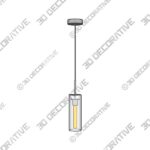 Lamp-2-39.jpg Defong 1-Light Cylinder Pendant Light Lamp with Integrated LED and Glass Shade - 3D Decorative