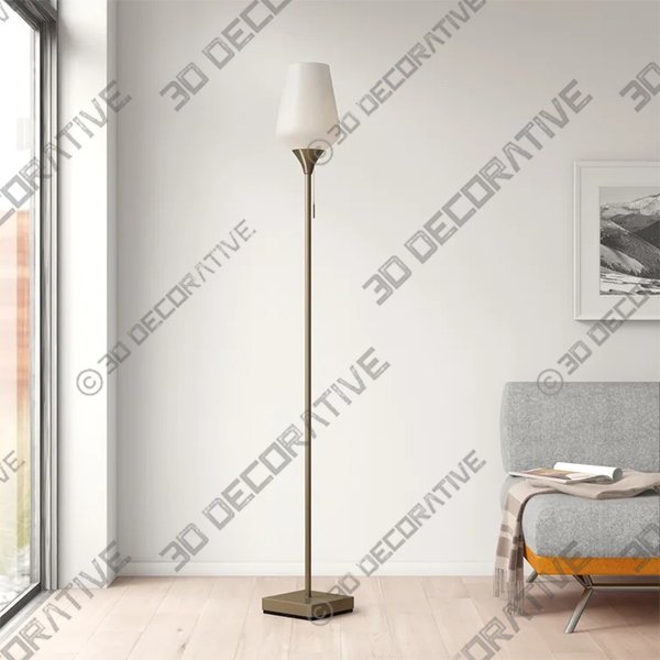 Derry 71″ Torchiere Floor Lamp - 3D Decorative