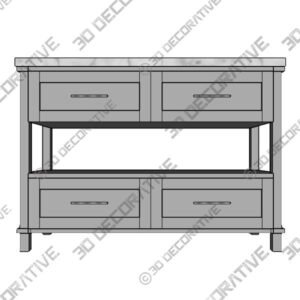 Ealing 48″ Single Bathroom Vanity Set - 3D Decorative