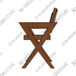 EICHHOLTZ AUGUSTIN DINING CHAIR - BROWN - 3D Decorative