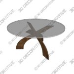 Entwine Round Dining Table - 3D Decorative