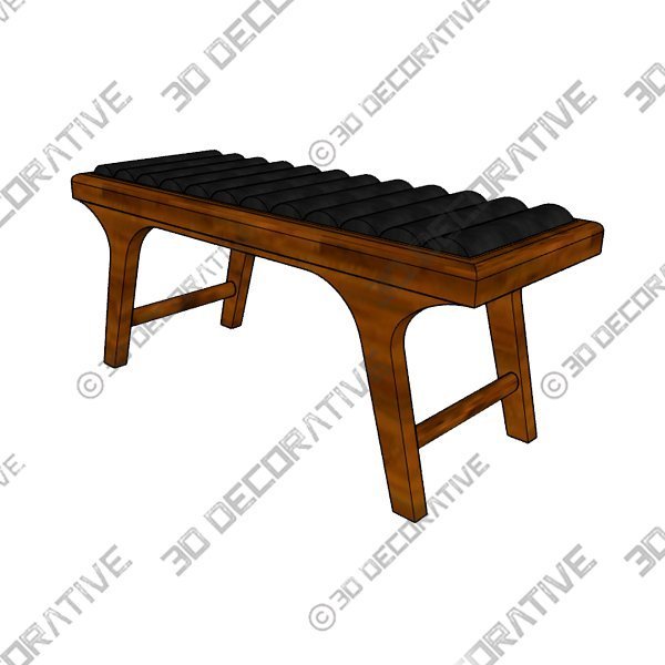Estes Upholstered Bench - 3D Decorative