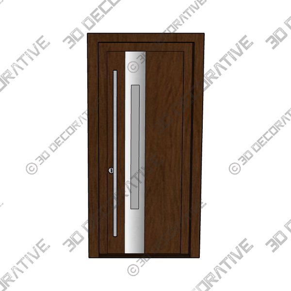 Door-2-37.jpg EXTERIOR DOOR ZEPHYR VETRO BROWNÂ - 3D Decorative