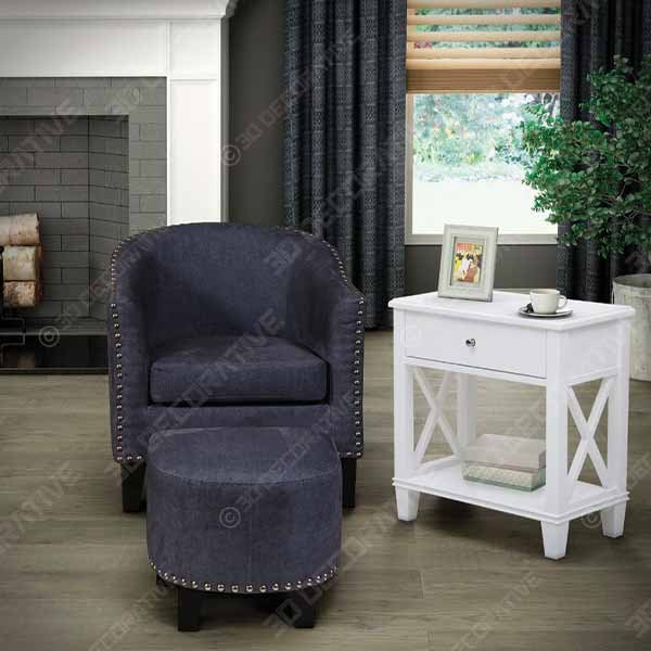 Flintridge End Table with Storage - 3D Decorative