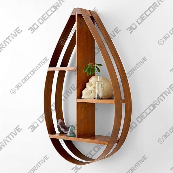 Floating Wall Mounted Hanging Shelf - 3D Decorative