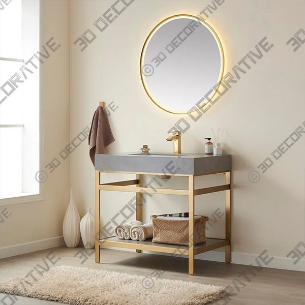 Funes 36″ Single Bathroom Vanity Set - 3D Decorative