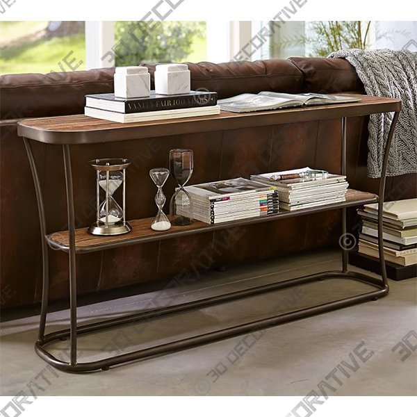 Griffin Reclaimed Wood 2-Shelf Media Console - 3D Decorative