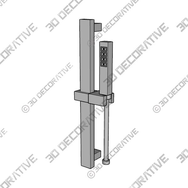 H2Okinetic® Single-Setting Slide Bar Hand Shower In Lumicoat Chrome - 3D Decorative