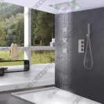 Shower-System-5-4.jpg High-End Thermostatic Shower System with LED Waterfall Rainfall Shower Head RB1123 - 3D Decorative