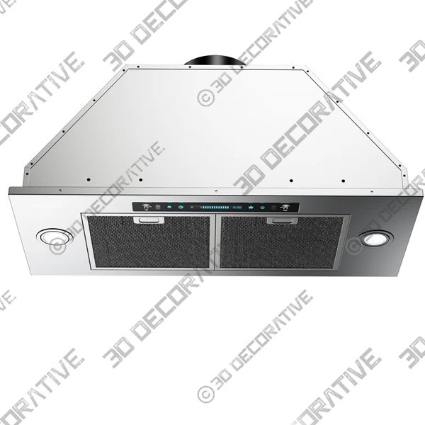 Hisohu 27.75″ 900 CFM Ducted Insert Range Hood - 3D Decorative